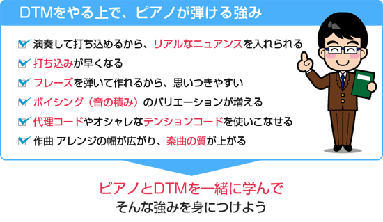 DTMをやる上で、ピアノが弾ける強み
