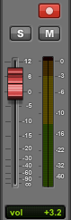 Pro Toolsの録音時のフェーダー